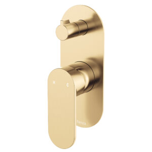 Empire Slim Wall Diverter Mixer, Large Oval Plate, Vertical