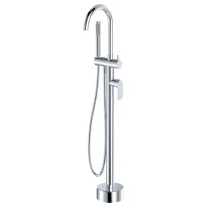EMPIRE SLIM Floor Mounted Bath Mixer with Hand Shower  – Luxury Bath Mixer Australia