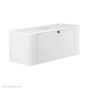 Lola Matte Full Depth Curved Ceramic Basin Top 1200mm NTH